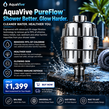 The AquaVive PureFlow™ – Advanced Beauty Shower System Ad Creative for Softer Skin & Shinier Hair
