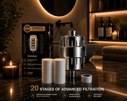 AquaVive Shower Filter – Softer Skin, Shinier Hair & Scalp Relief