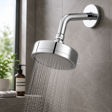 AquaVive Luxury Rain Shower Head – Filtered High Pressure Brushed Gold Hexagon Design for Softer Skin