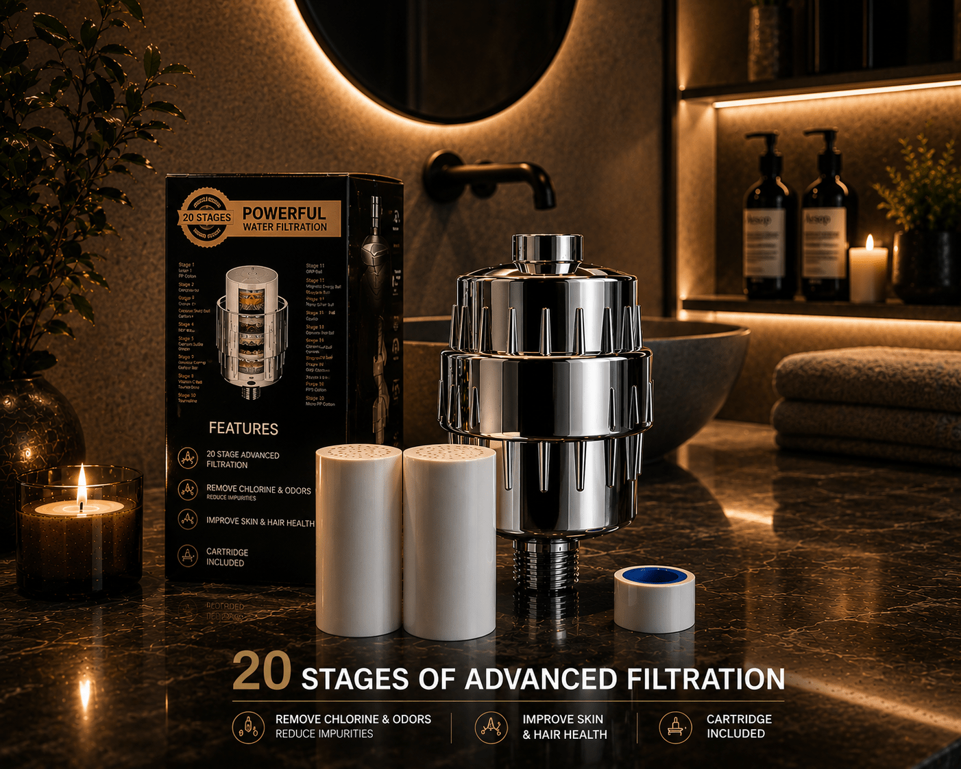 AquaVive Shower Filter – Softer Skin, Shinier Hair & Scalp Relief - The AquaVive